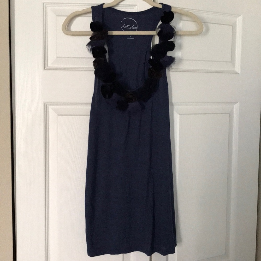 INC navy tank top